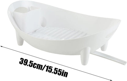 Générique Kitchen Dish Rack, Silikon Drying Organizer, Utensil Holder Drainboard, Counter Sink Rack, ideal für Sink Counter Camping Reise Home Apartment Office Dorm Kitchen Storage Drying System