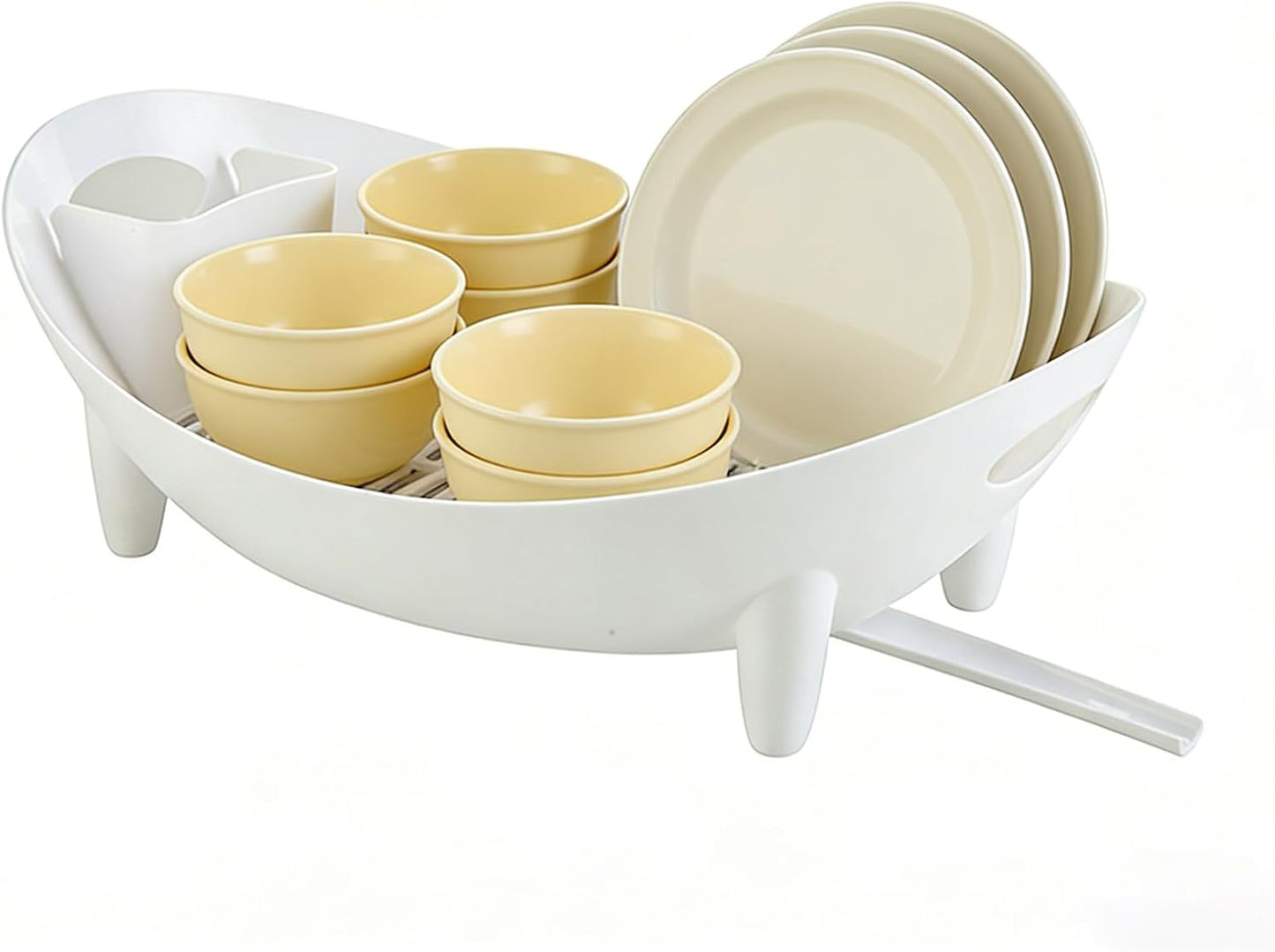 Générique Kitchen Dish Rack, Silikon Drying Organizer, Utensil Holder Drainboard, Counter Sink Rack, ideal für Sink Counter Camping Reise Home Apartment Office Dorm Kitchen Storage Drying System