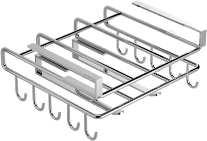 Générique Chopping Board Organizer – Edelstahl | Chopping board organizer with stainless steel design, Multifunctional Rack with hooks for kitchen storage
