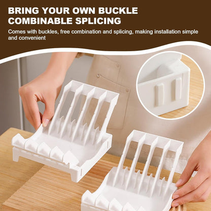 Generisch Plate Storage Rack Space Saving Vertical Storage Rack | Cabinet Plate Organizer Kitchen Dishes , Drying Storing Plates for Countertop, Cabinet, Cupboard