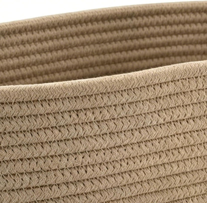 Woven Baskets for Storage - 2 Pieces Large Decorative Bins with Handles | Bathroom Storage Basket for Towels Paper Diapers Toys Home Nursery Bedroom Living Room Kitchen Shelves